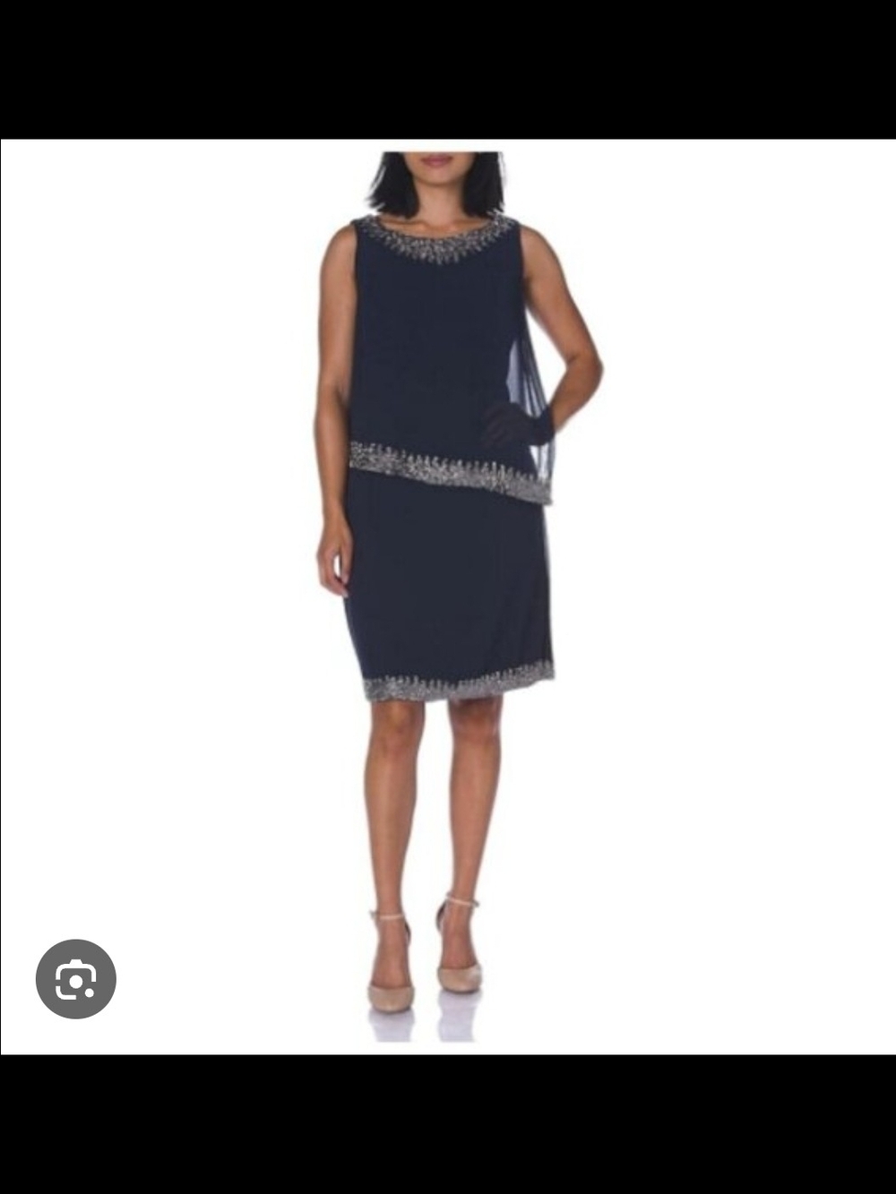J Kara New York Beaded Overlay Cocktail Dress | NWT | Size 16